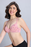 Zivame Padded Regular Wired Medium Coverage Tshirt Bra - Pink Floral — thumbnail 3